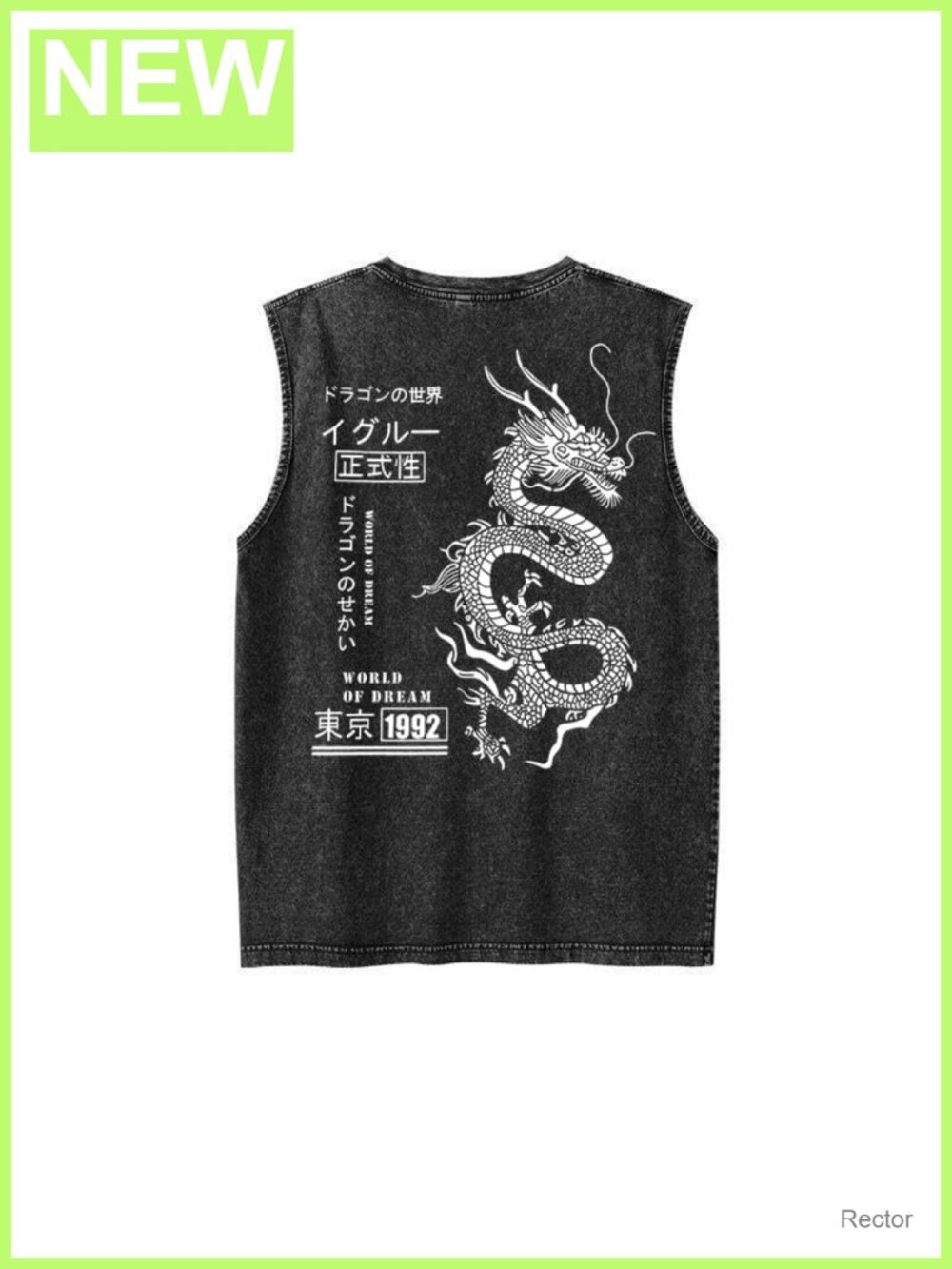 Mens Graphic Tank Top Washed Cotton Sleeveless Tee Casual Summer